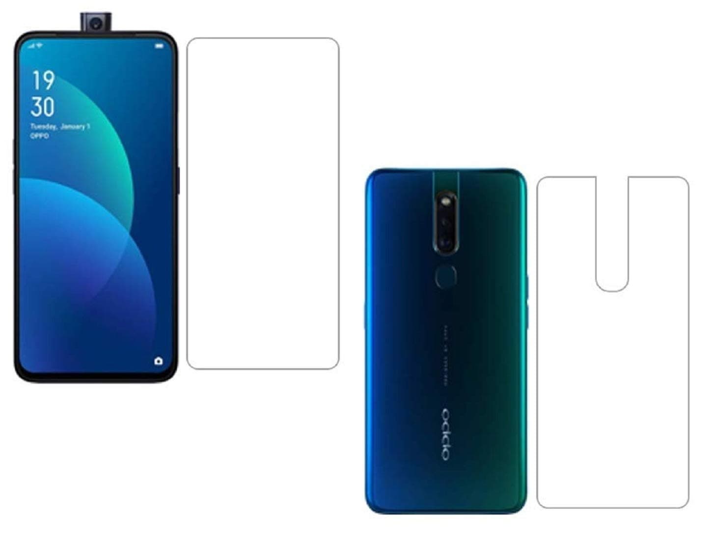 FIRST MART Oppo F11 Pro (Front and Back) Hammer Proof Flexiable Nano Film Impossible Screen Protector Screen Guard for Oppo F11 Pro (Front and Back) (Not a Tempered Glass) (Pack of 1)