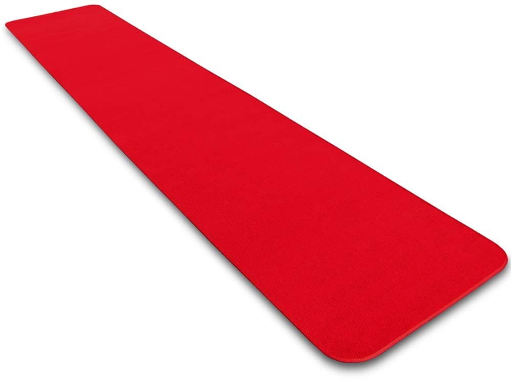 Red Carpet Aisle Runner - 4 Ft x 30 Ft - Real Carpet, Bound Edges, Low Pile Height, Stain Resistant, Event Runway Rug for Wedding, Hollywood Movie Award Ceremony Party Decoration