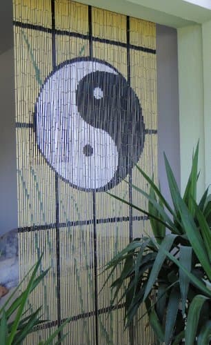 Bamboo Curtain with Yin Yang Design