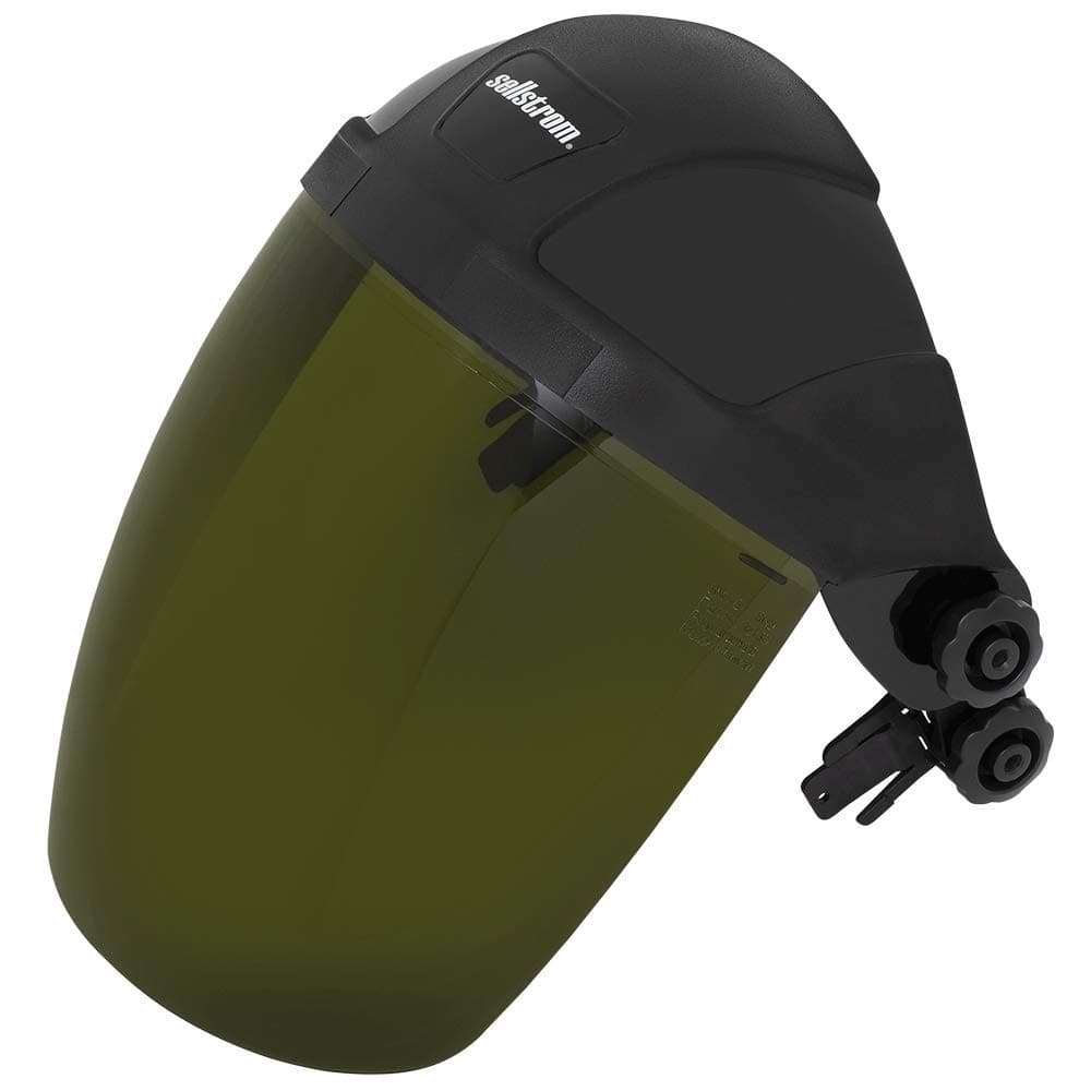 Sellstrom32032 DP4 Black Crown and Shade 3 IR Window Protective Faceshield with Universal Slot Adapter