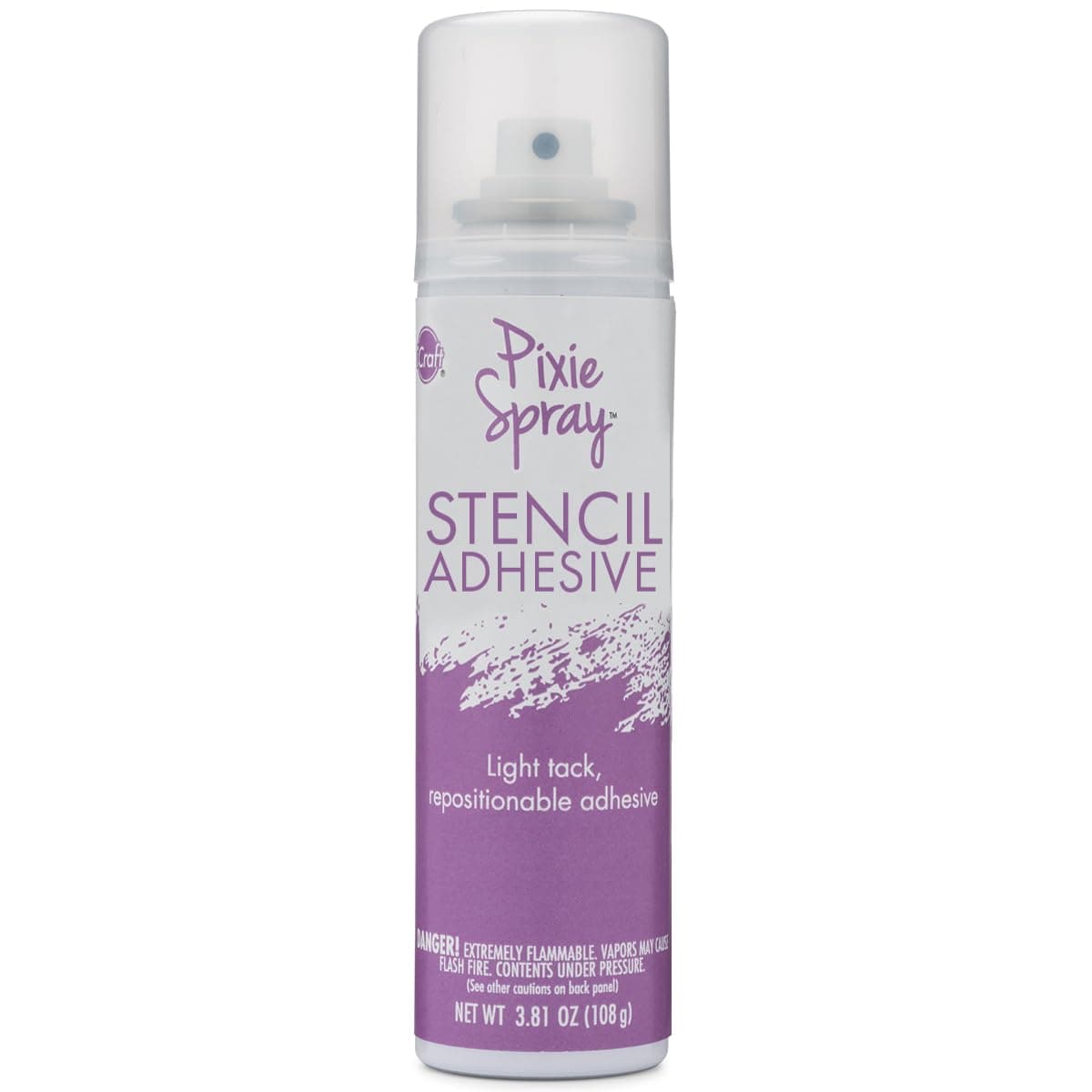 Pixie Spray Stencil Adhesive, Repositionable, Low Tack, 3.81 Ounces