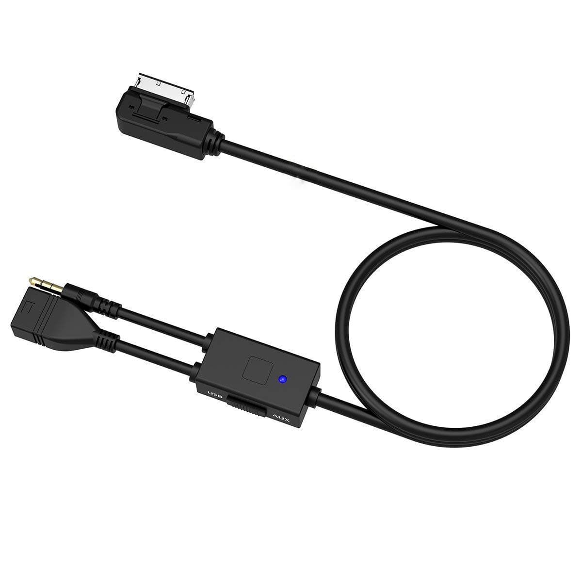 3.5mm USB Cable Adapter for Audi AMI MMI 2G 3G 3G+ System, AUX Music Audio Interface Charging Cable for Audi A3 A4 S4 A6 S6 A8 Q5 Q7 R8