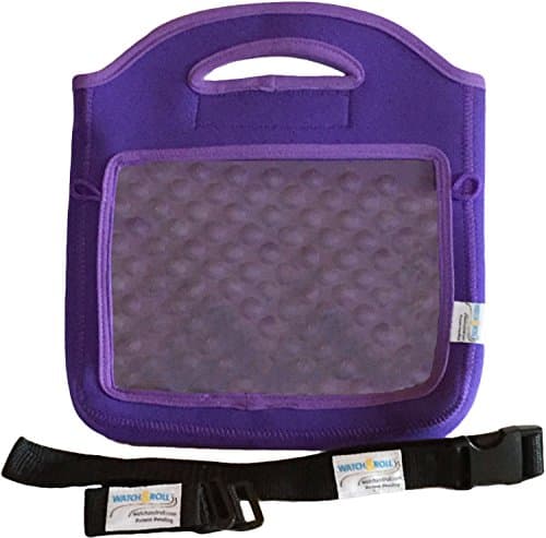 Watch and Roll - Mountable Tablet Case Kit for Car, Stroller, Plane, Toddler & Kid - Purple
