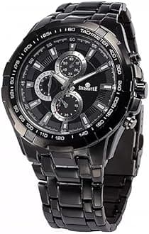Black Chain Chrono Look Analog Watch for Men
