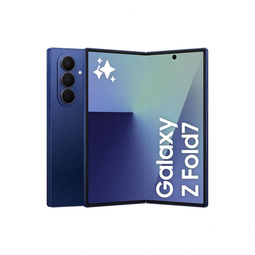 Galaxy Z Fold7 AI Phone, Thin and Light Foldable Design, Large Screen, 200MP Camera, 256GB Storage, 12GB Memory, 4400 mAh Battery, Blue Shadow, 3 Year Extended Warranty (UK Version)