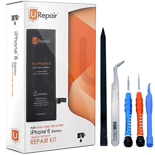 iPhone 6 Battery Replacement - New 0 Cycle - Premium Complete Repair Kit - Easy Manuals, Videos and Instructions - Replacement for iPhone 6 Battery