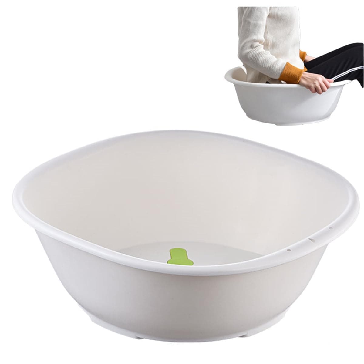 Sitz Bath for Hemorrhoids,Sitz Bath tub,Sits Bath Kit for Women Men,Wider Seating Area, Deeper Bowl (White)