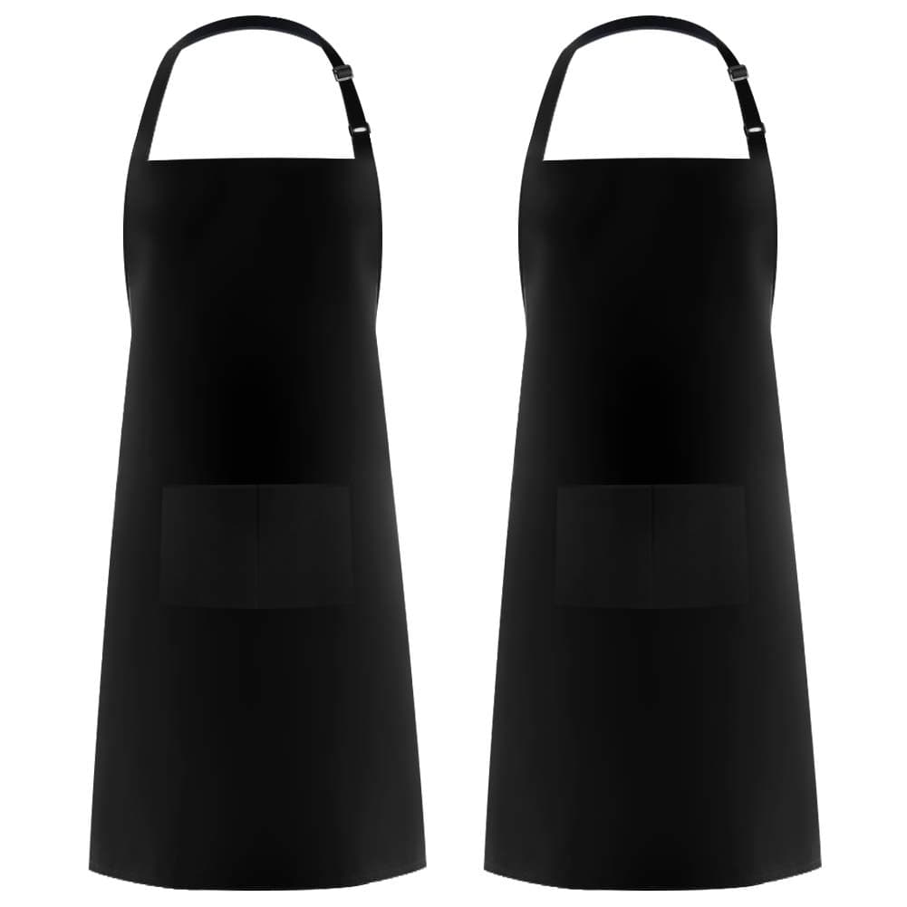 Syntus Adjustable Bib Apron with 2 Pockets Cooking Kitchen Aprons for Women Men Chef