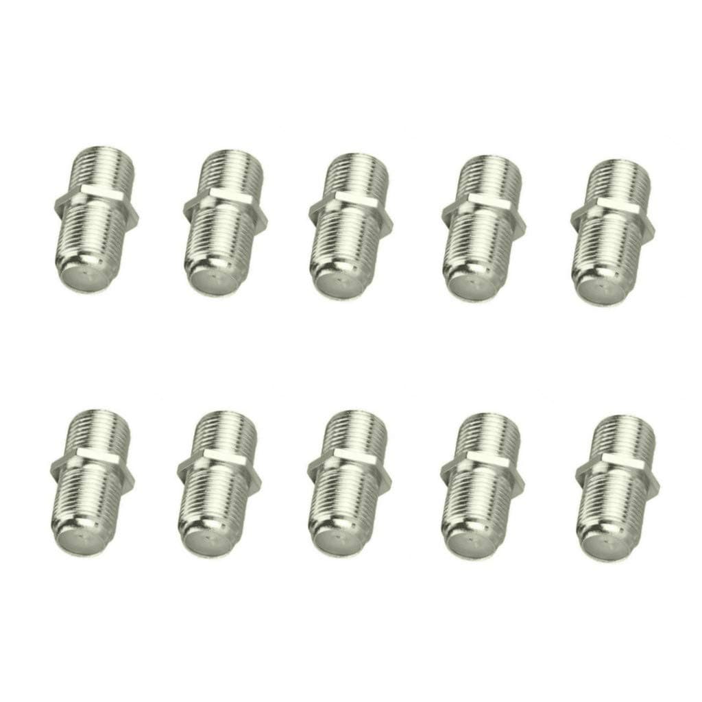 RG6 Coax Cable Connector,VCE (10-Pack) F-Type Cable Extension Adapter Connects Two Coaxial Video Cables