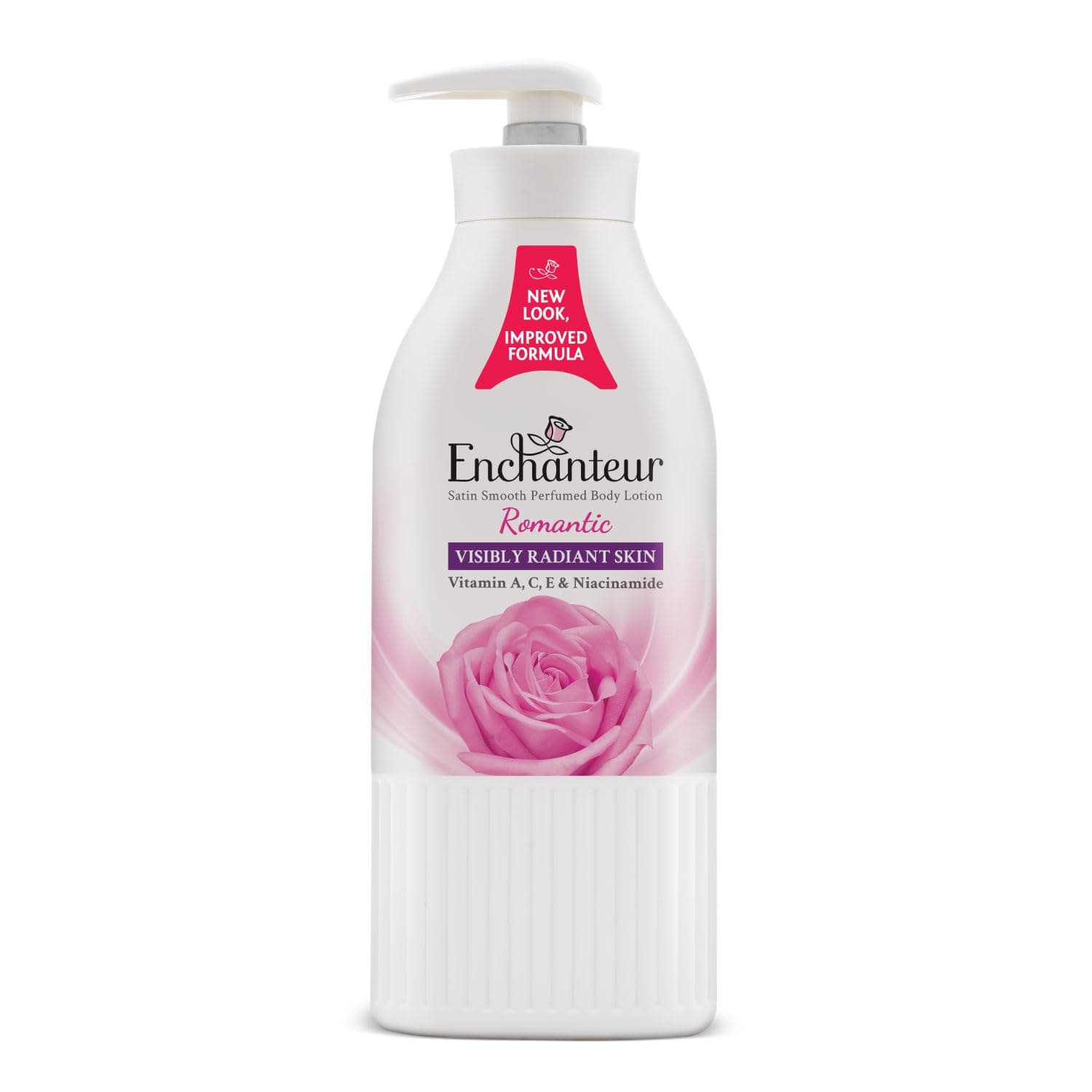 Enchanteur Romantic Perfumed Body Lotion, 500ml | With Vitamin A, C, E & Niacinamide | Fast Absorbing, Hydrating, Water Based, Non-Greasy, Floral French Fragrance for Silky Smooth Skin