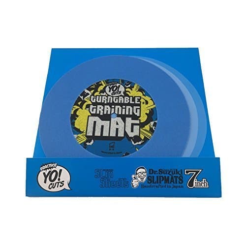 Dr. Suzuki 7 Scratch + 2 Slip Heets Turntable Slipmat Training Wax (Blue) TTW7B