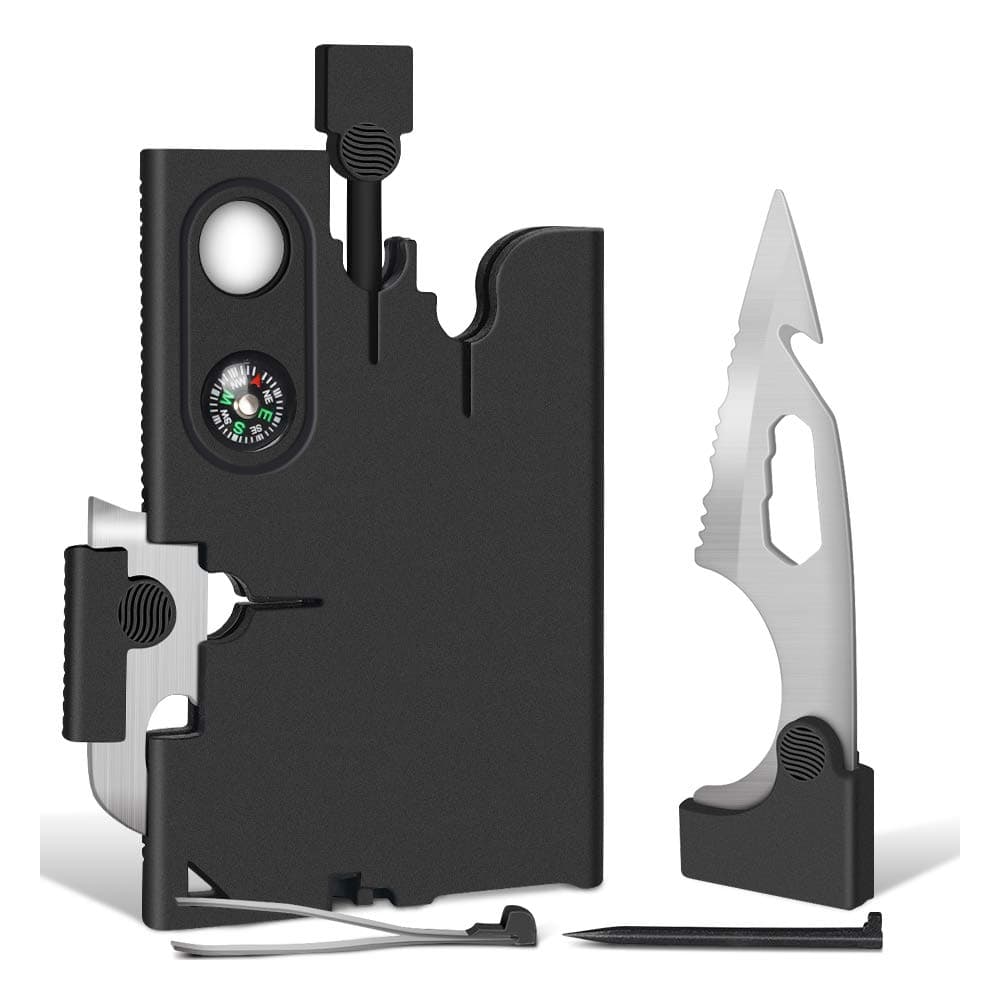 Stocking Stuffers for Men Dad Gifts, 18 In 1 Multitool Credit Card Tool Set Pocket Wallet Survival Kit, Cool Tools Gadgets Gifts for Men Dad Him Husband Women Christmas Valentines Fathers Day