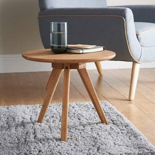 Jarvis Premium Oak Side Table Multipurpose Table For Living Room & Bedroom