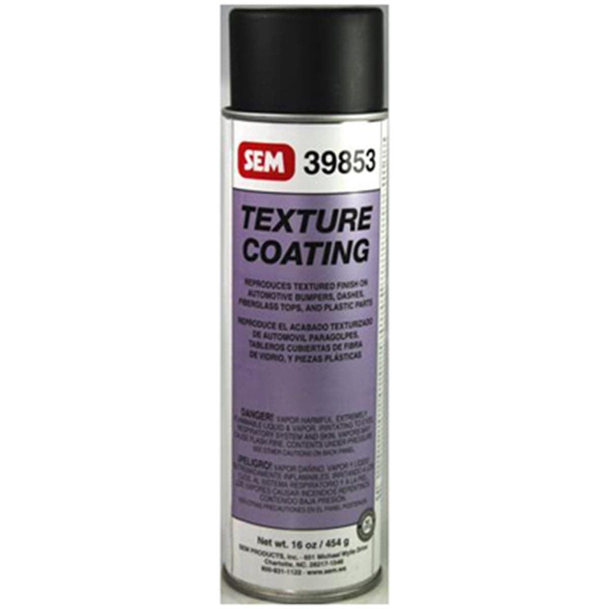 SEM 39853 Black Texture Coating Spray Aerosol - 16 oz.