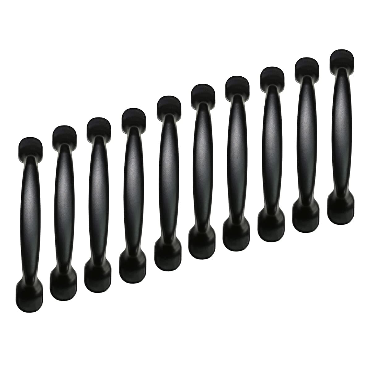Qrity20 Units Black Aluminum Cabinet Door Drawer Handles Knobs Pull Handles Cupboard Closet Door Bow Shape Pull Handle (96MM)