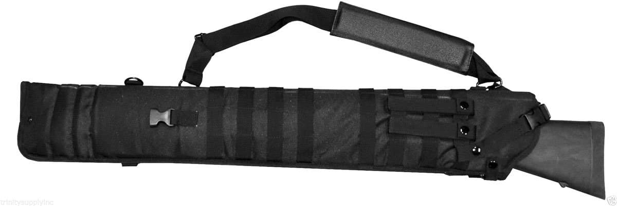 Trinity Tactical Shotgun Scabbard MOLLE Holster Case – Adjustable 29–34 Inch Soft Carry Bag with Shoulder Sling, ATV Motorcycle Hunting Storage, Black