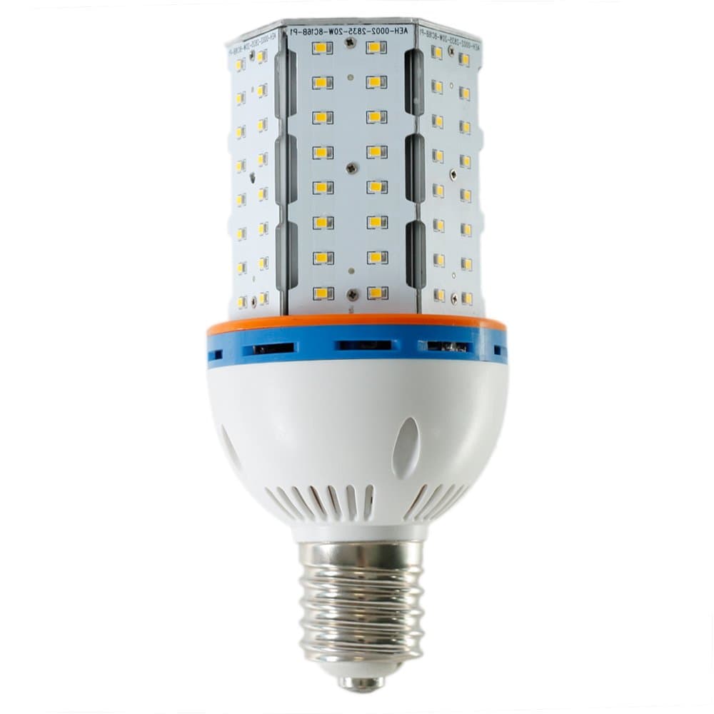 Superdream® Street and Area Lighting LED Corn Light Bulb, E27 Mogul Base, 20W (100~400 Watt Replacement) Daywhite 6000K, 360° Flood Light, Internal Driver, UL-Listed and RoHS Compliant