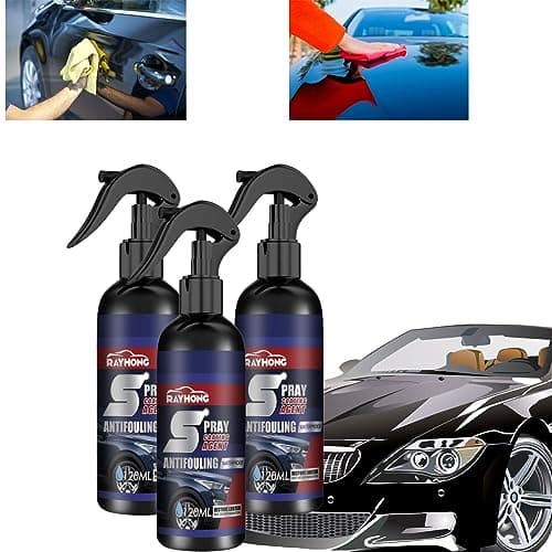 Multi-Functional Coating Renewal Agent, 3 in 1 Ceramic Car Coating Spray, 3 in 1 High Protection Quick Coating Spray, Fast-Acting Coating Spray ，Waterless Wash, Nanotechnology (3PCS)
