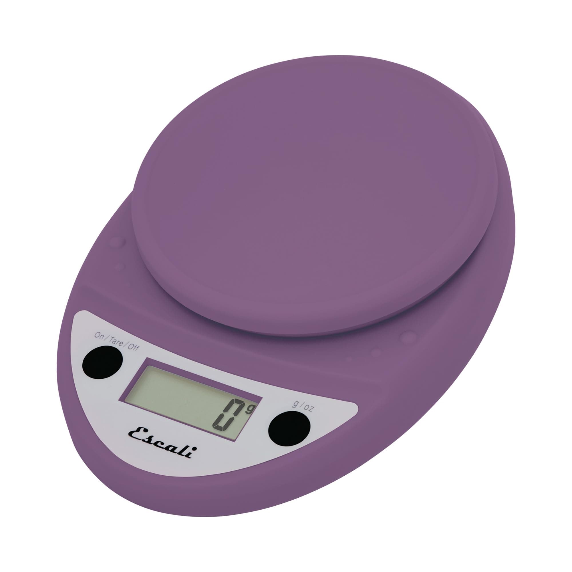 Primo Digital Food Scale Multi-Functional Kitchen Scale and Baking Scale for Precise Weight Measuring and Portion Control, 8.5 x 6 x 1.5 inches, Lavender
