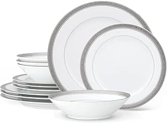 Crestwood Platinum 12-Piece Set, Service for 4 in White, Multicolor