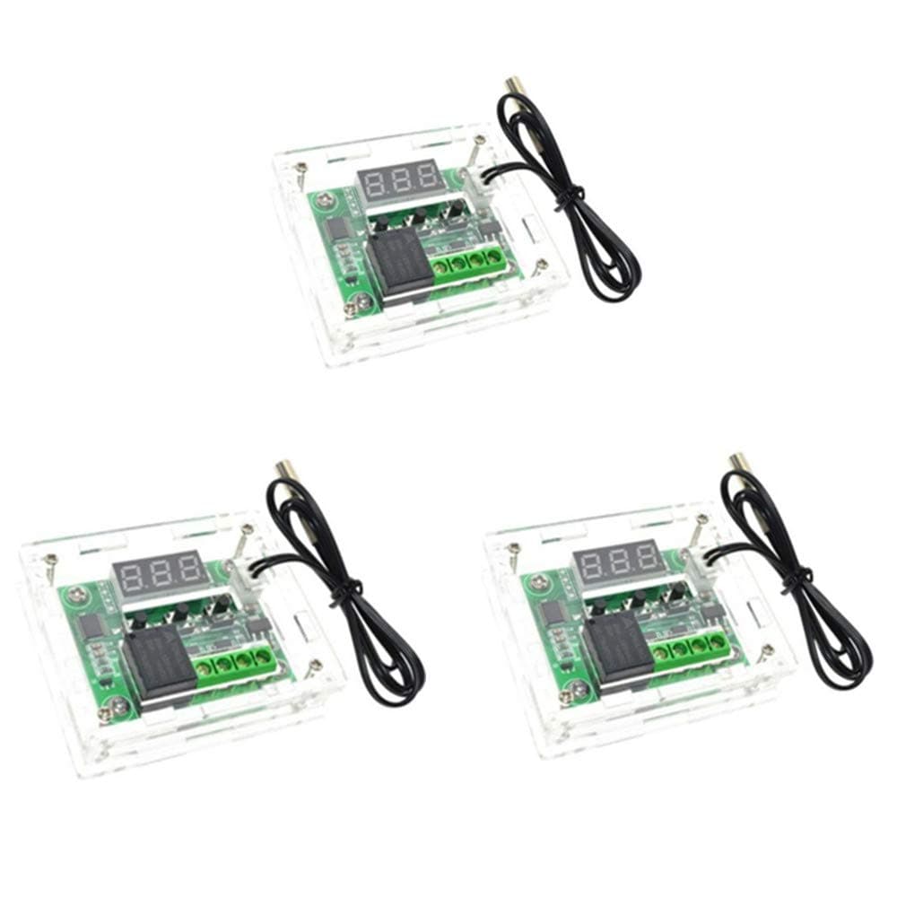 FASTROHY 3PCS W1209 12V Digital Thermostat Temperature Thermo Controller Switch Module with Case