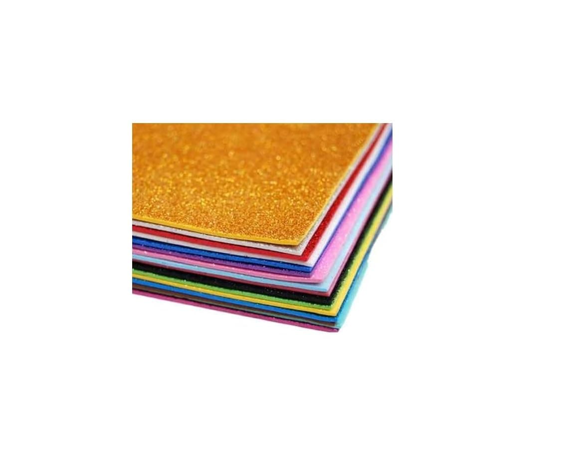 DSR A4-10 Sheet Glitter Sheets (A4 Size) Art & Craft Glitter Sheet Paper(Colour Sheet) for Craft,Multicolor