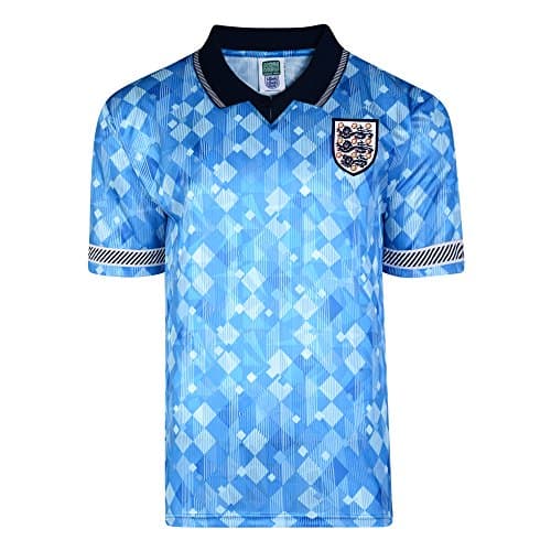 England 1990 World Cup Finals Retro Third Shirt Blue Medium Polyester