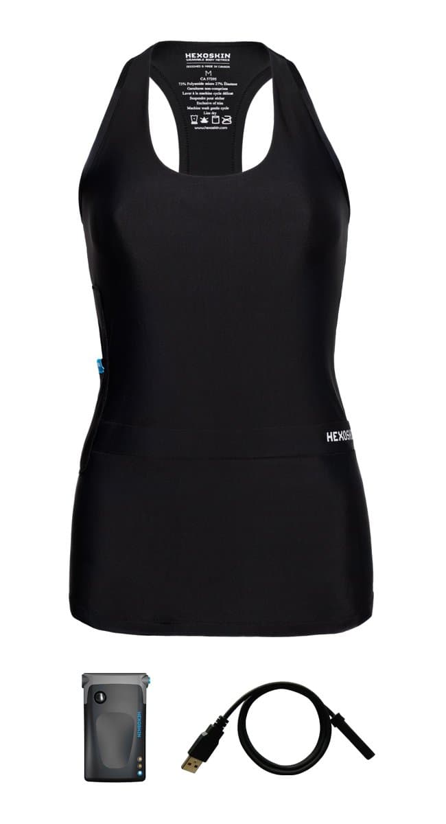 Hexoskin Women's Biometric Sleeveless Shirt/Base Layer