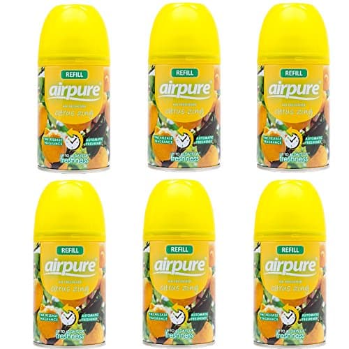 Airpure Freshmatic Automatic Spray Refills 250ml (Citrus Zing, 6-Pack)