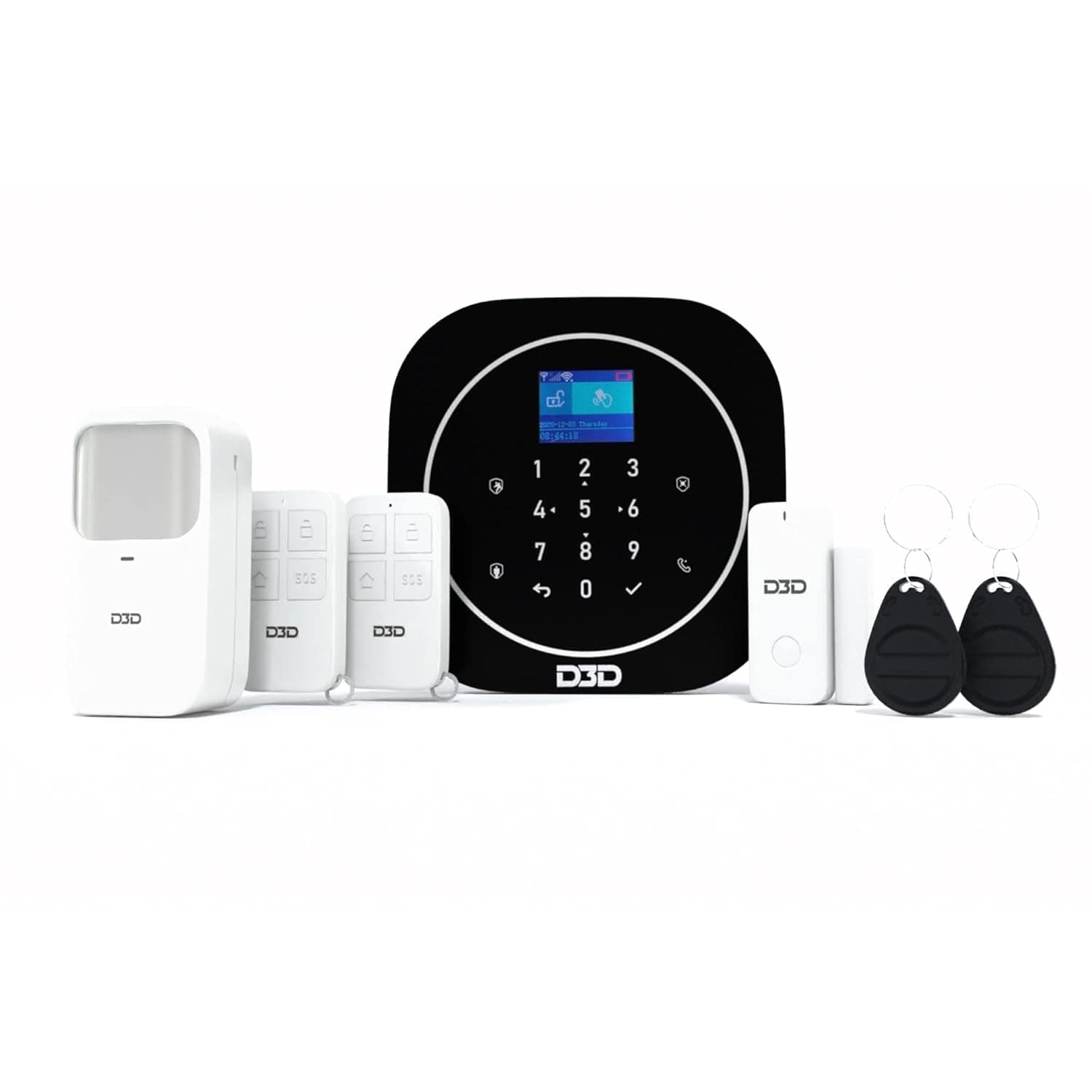 Wireless Smart Home Security System | Motion Detection Sensor | Door Security Sensor | WiFi and GSM Dual Protection Intruder Alarm System |Model ZX-G12 (Black)