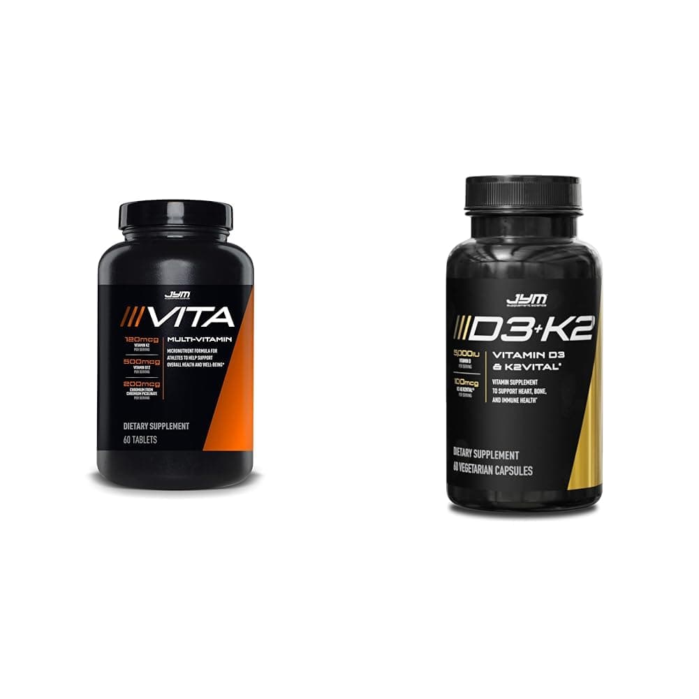 Vita JYM Multivitamin, D3 & K2 Bone and Cardiovascular Support 60 Tablets