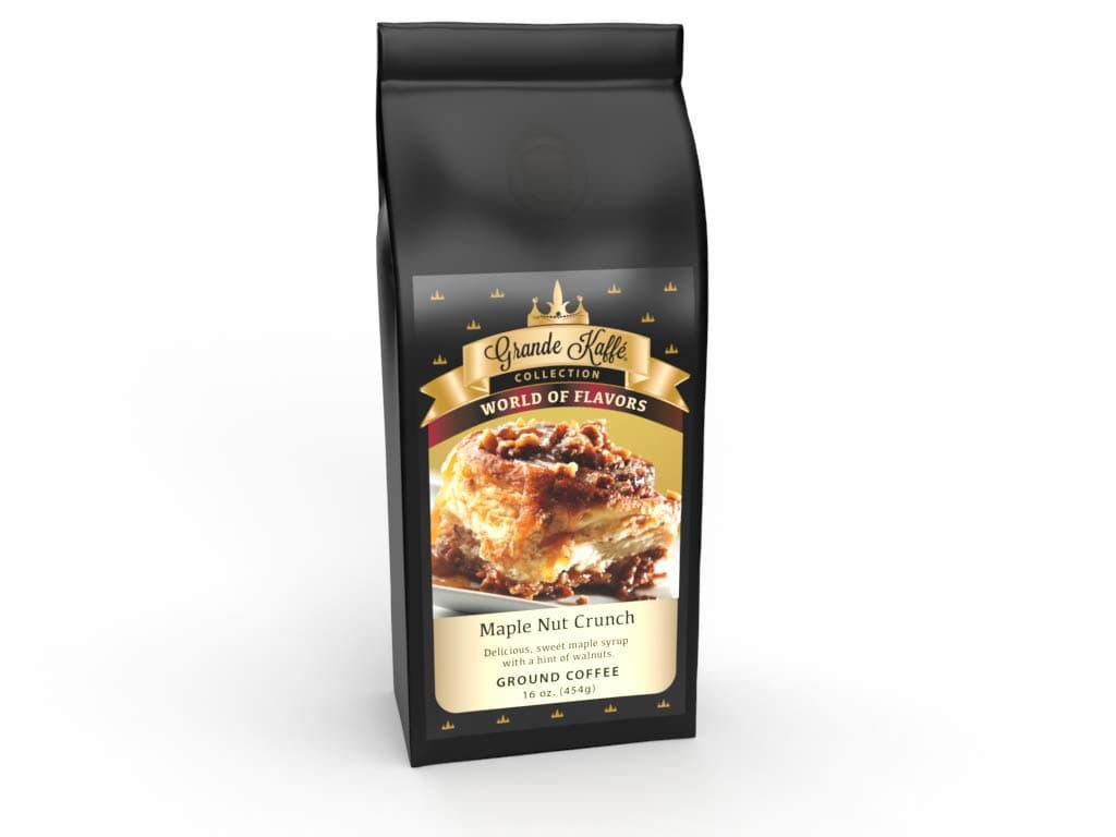 Grande Kaffe Ground Coffee, 16 oz (1 pound) (Maple Nut Crunch)