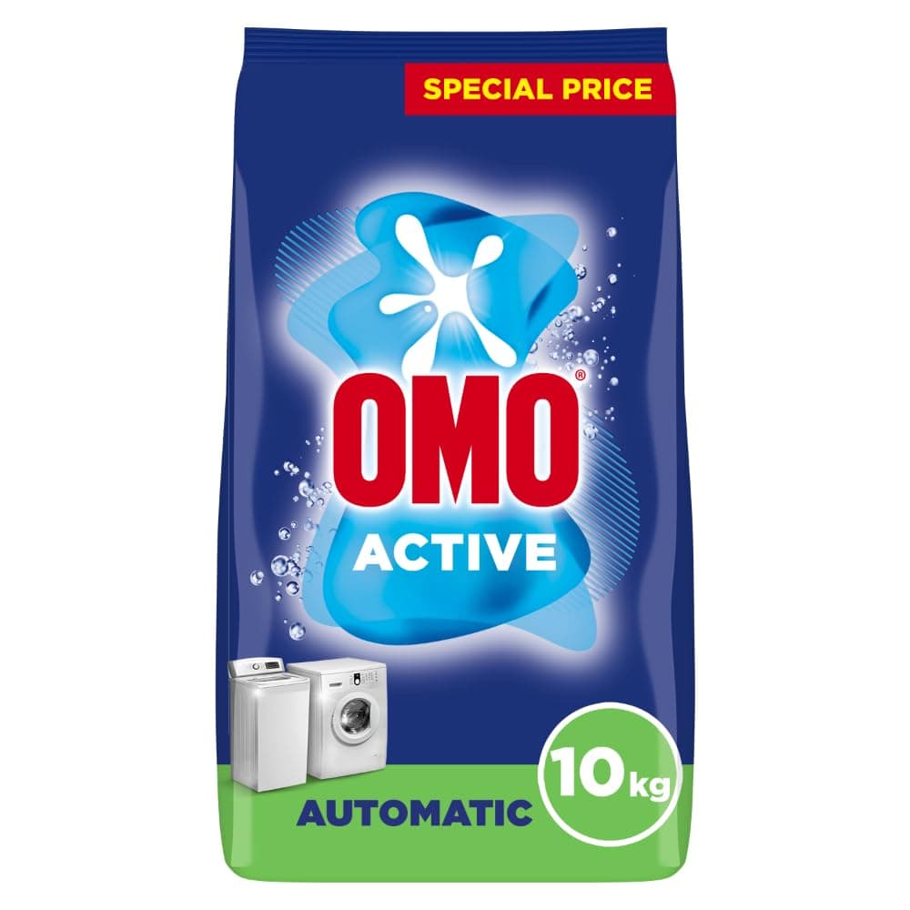 Automatic Laundry Detergent Powder, Active, 10 Kg, up to 100% stain removal in 1 wash