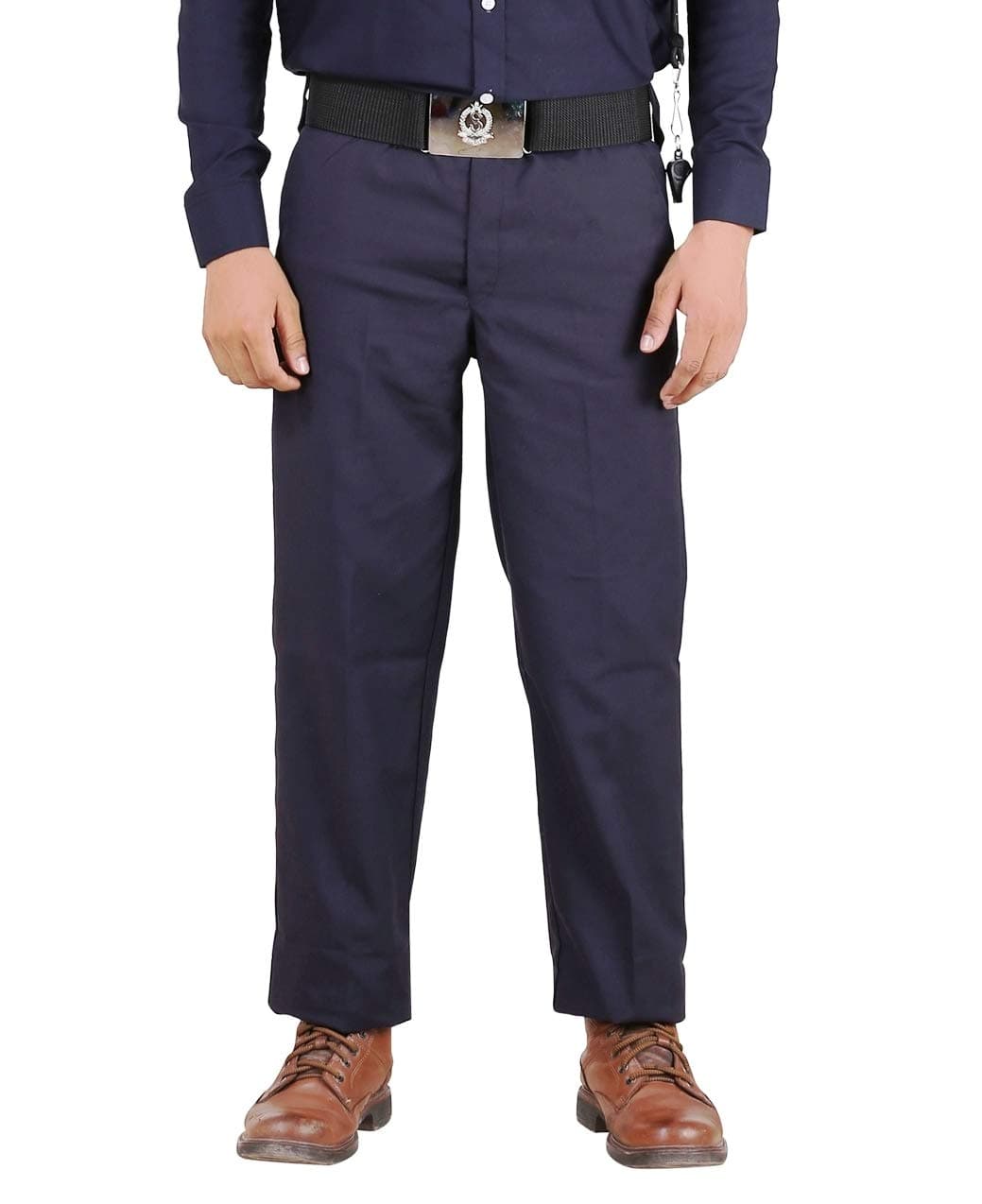 Men Regular Fit Security Guard Trouser, Pant Uniform, Dark Blue, Size