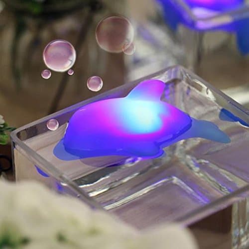 WHOLESALE - 12 Sets x LED DOLPHIN, Colour Changing Light /Bath Toy Party Puch Bowl, Deco-Party Table -Activate by Contact with Water