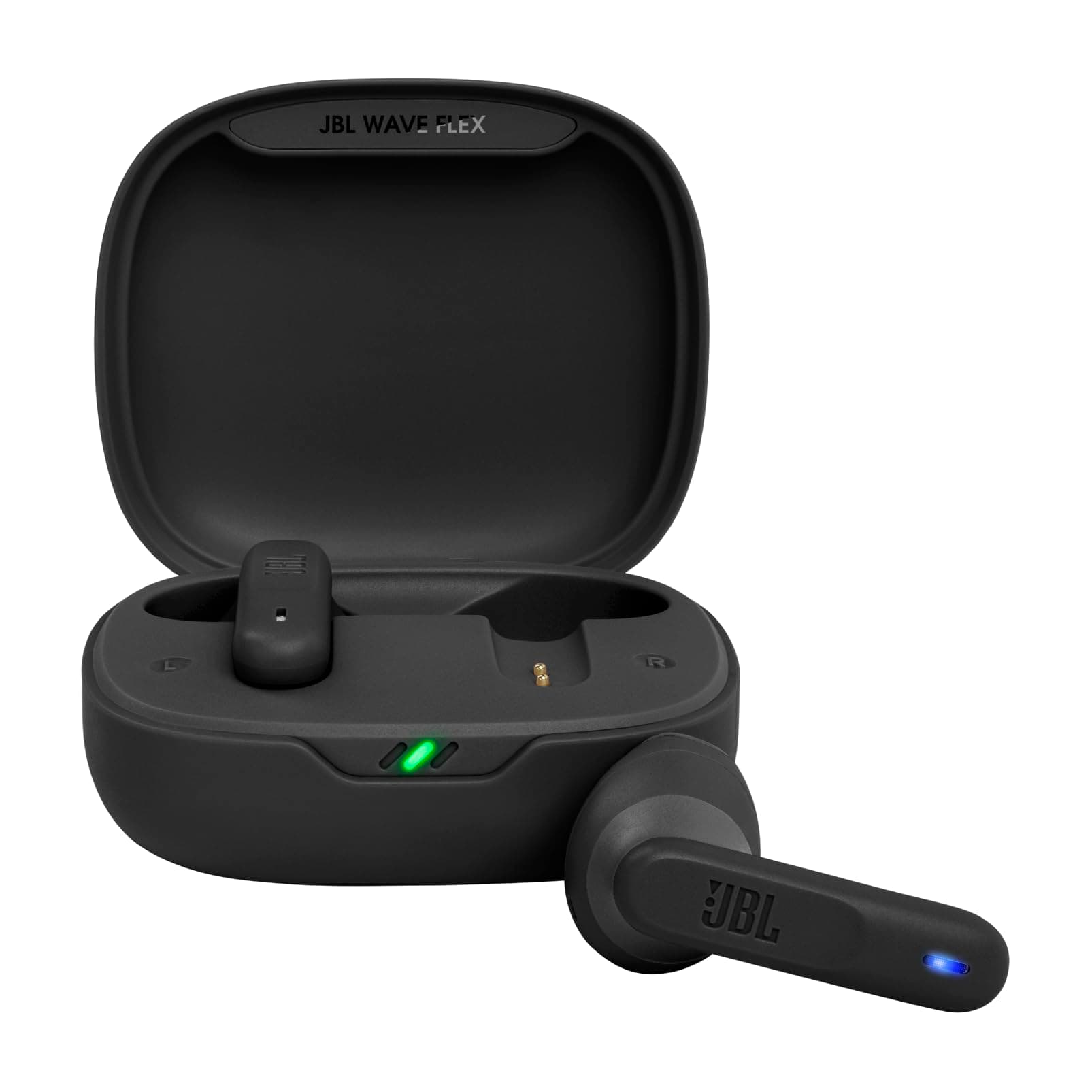 Wave Flex True Wireless Earbuds, Deep Base Sound, Comfortable Fit, 32H Battery, Smart Ambient + Talkthru, Hands-Free Call, VoiceAware, Water and Dust Resistant - Black, JBLWFLEXBLK, Standard