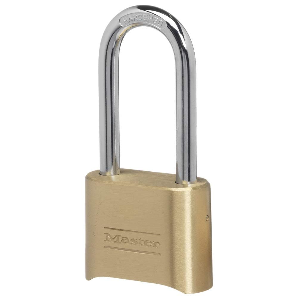 175LH 2' Wide Set Your Own Combination Padlock, with 2-1/4 in. Shackle, Brass Finish