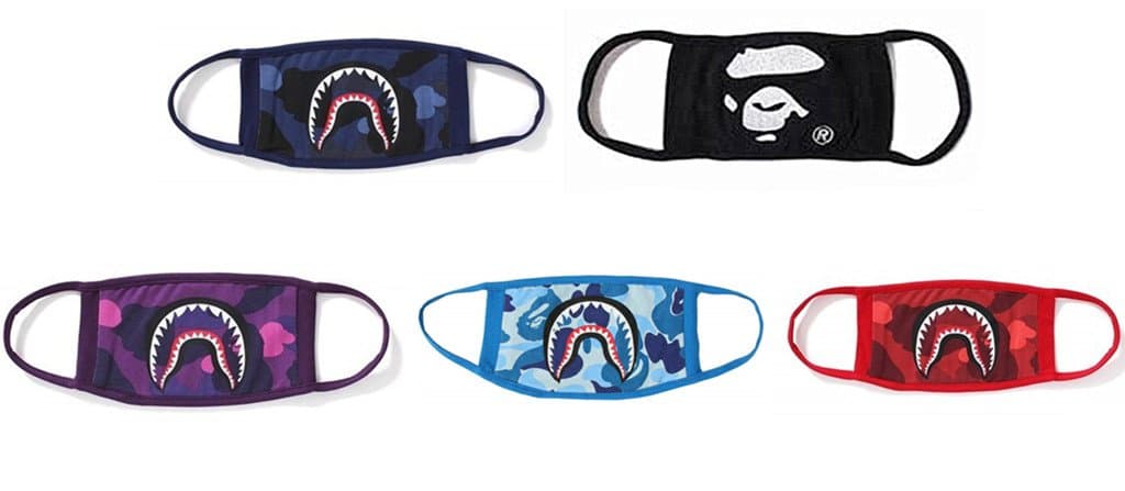 5-Pack Shark Patterns Cotton dust Masks,cotty mask Funny Anti-dust Face mask,Ski Cycling Camping Half Face Mouth Masks