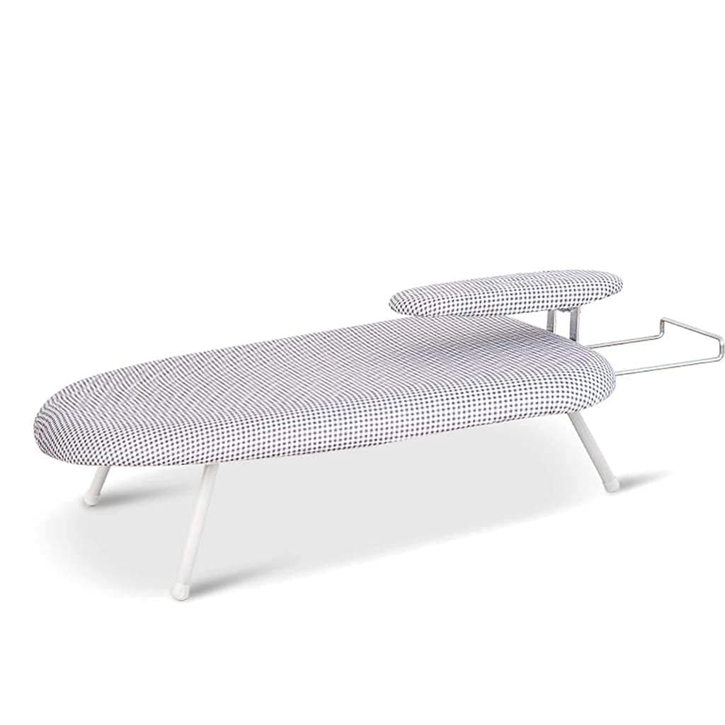 Home ironing board， Ironing Boards Clothing Studio Indoor, Plastic Panel Small Breathable Ironing Table, with Retractable Steam Iron Rest and Sleeve Board Strong Breathability,a,60 * 37 * 19Cm