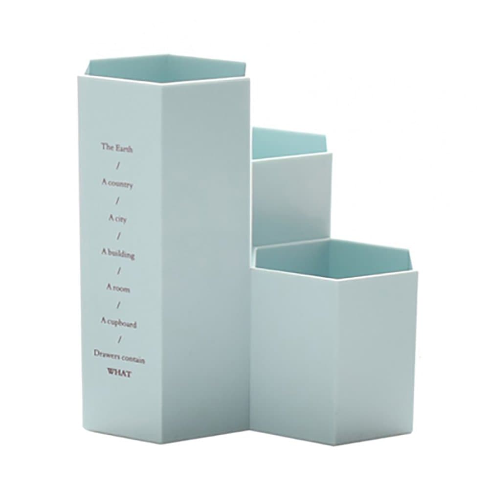 Hexagon Pen Holder Tabletop Pen Container Stationery Storage Container Desk Tidy Case Box for Home Office School