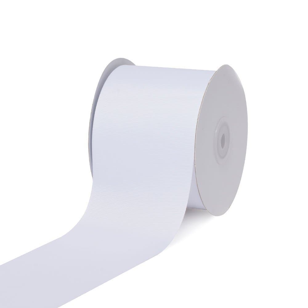 Creative Ideas GRO3000-029 , 3" Inch Solid Grosgrain Ribbon, 25 Yards, White, 25 yd