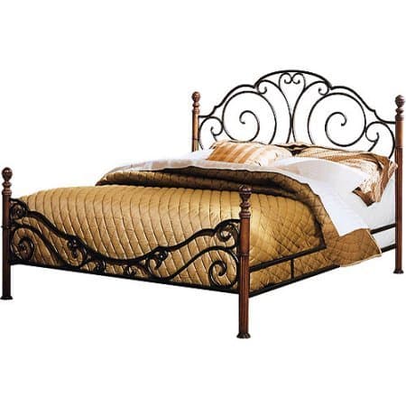 Sophisticated Design Full Size Metal Bed, Black