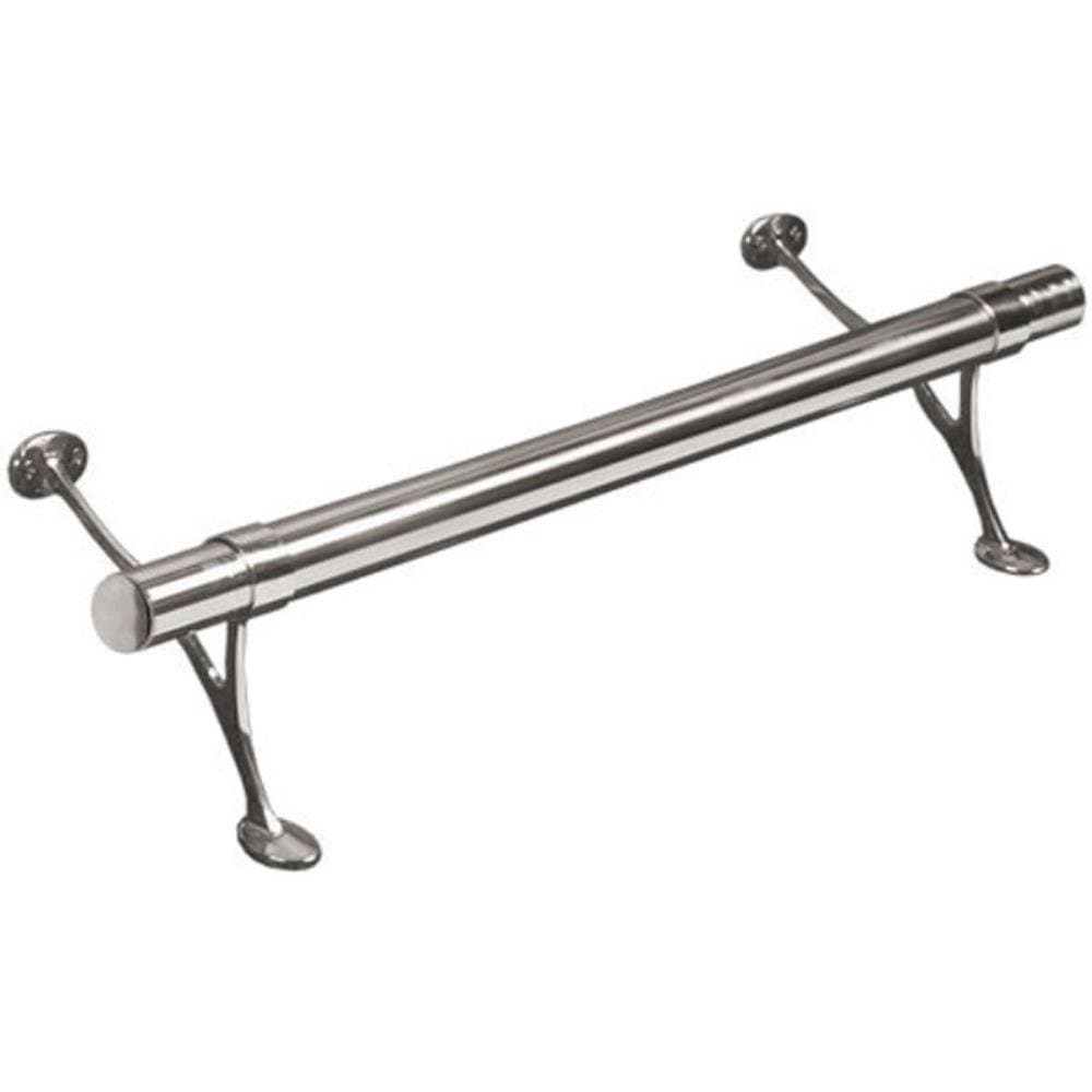 Satin Solid Stainless Steel Bar Foot Rail Kit, 8'