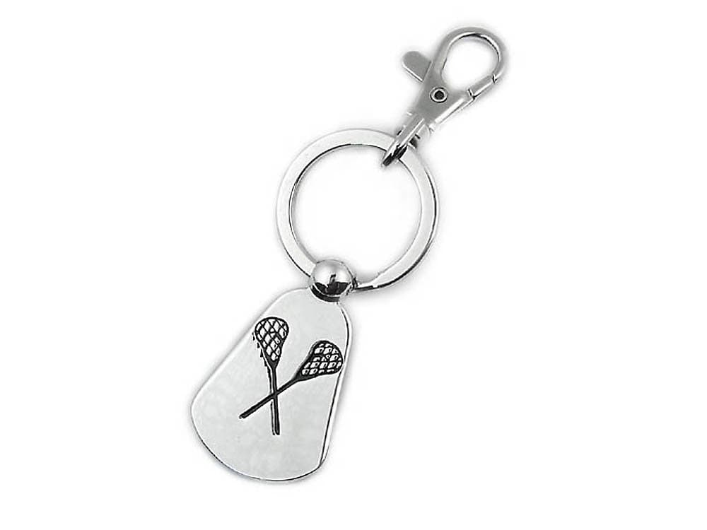 AWEHIRU Red Rock Designs Engravable Lacrosse Key Chain