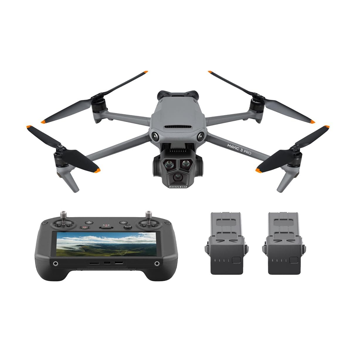 DJI Mavic 3 Pro Fly More Combo with DJI RC Pro (High-Bright Screen), 4/3 CMOS Hasselblad, 3 Intelligent Flight Batteries, Charging Hub, FAA Remote ID Compliant, 4K Camera Drone for Adults, Black