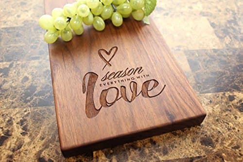 Personalized Walnut Cheese Board - Serving Platter, Love Quote, Wedding Gift, Unique Christmas Gift, Birthday Gift for Her, Housewarming Gift, Bridal Shower, Gift For Couple. #943