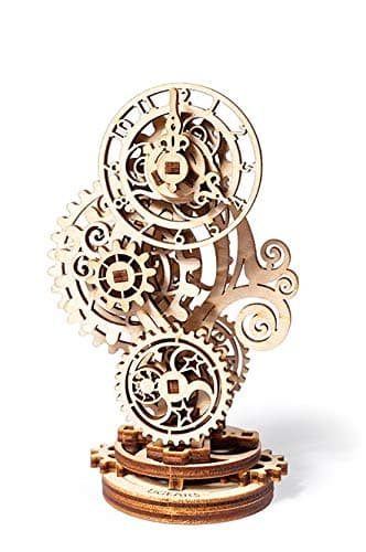 Mechanical UGEARS Wooden 3D Puzzle Model Steampunk Clock Construction Set