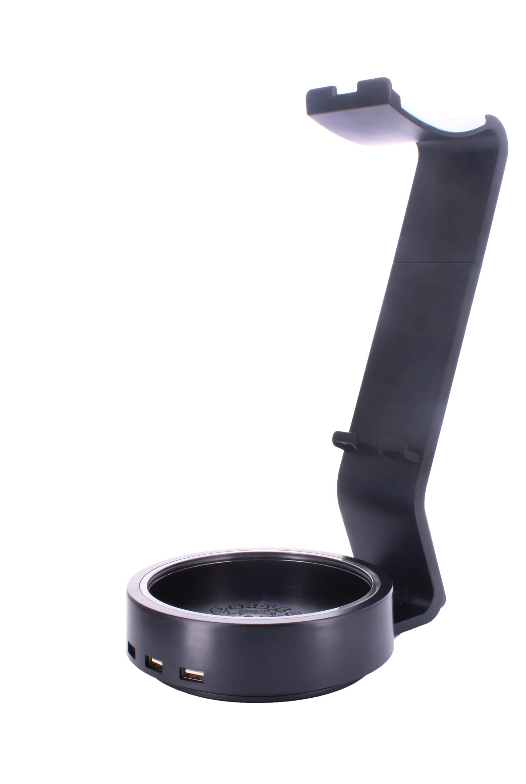 Cableguys Cable Guy SP2 Power Stand, Black, Modern Minimalist Charging Station, 3 USB 2.0 Ports, Compatible with PS5/Xbox Controllers, Headphones, iPhone, Samsung, Google Pixel