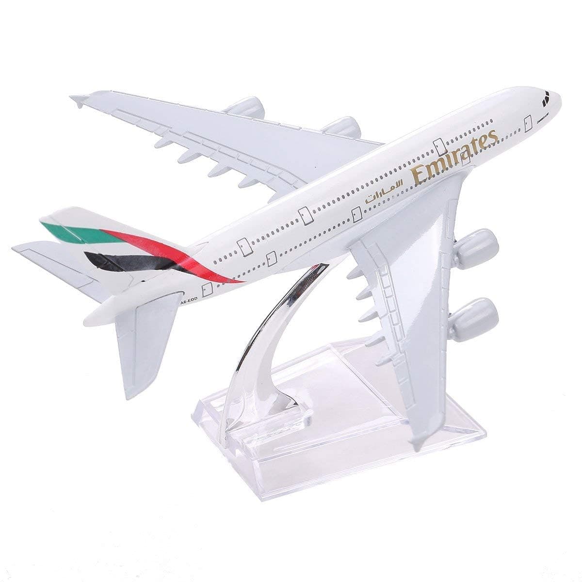 Only for Display Diecast Aeroplane Scale Model Size -16 Cm Multicolor (Emirates)
