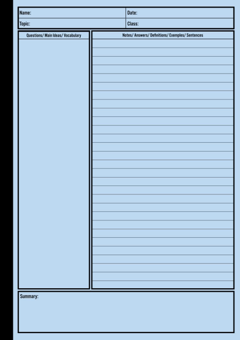 Cornell Notebook: A4 Cornell Note-Taking System Paper for High School, College, University Students Vintage Cover 110 pages